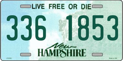 NH license plate 3361853