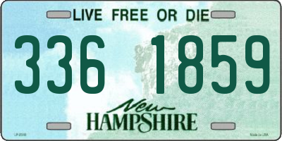 NH license plate 3361859