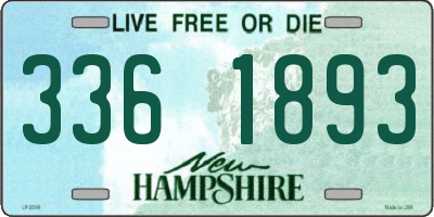 NH license plate 3361893