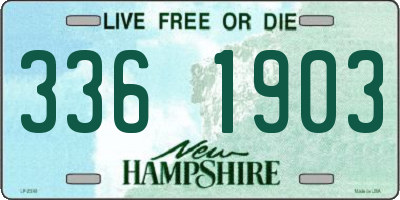 NH license plate 3361903