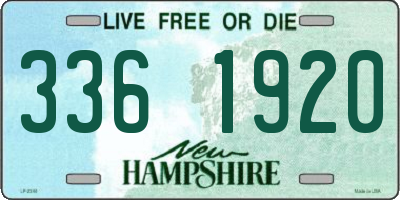 NH license plate 3361920