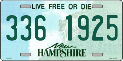 NH license plate 3361925