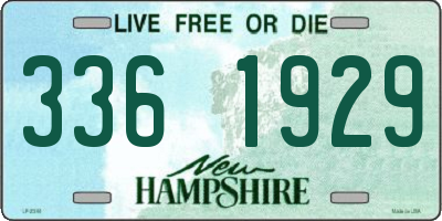 NH license plate 3361929