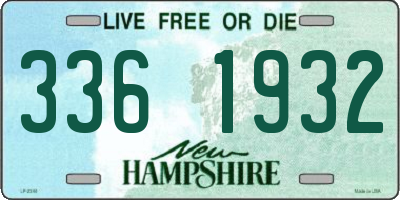 NH license plate 3361932