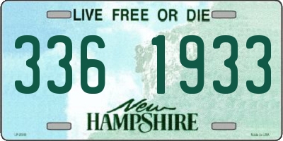 NH license plate 3361933