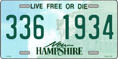 NH license plate 3361934