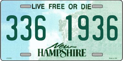 NH license plate 3361936