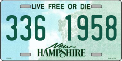 NH license plate 3361958