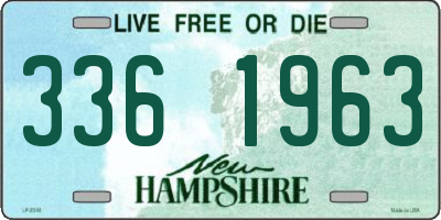 NH license plate 3361963