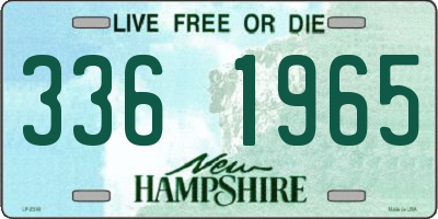 NH license plate 3361965