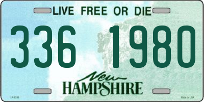 NH license plate 3361980