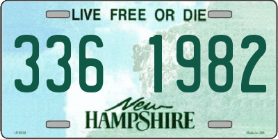 NH license plate 3361982