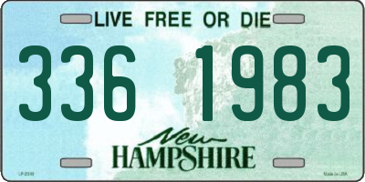 NH license plate 3361983
