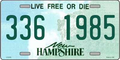 NH license plate 3361985