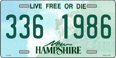 NH license plate 3361986