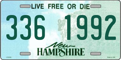 NH license plate 3361992