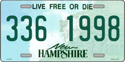 NH license plate 3361998