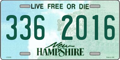 NH license plate 3362016