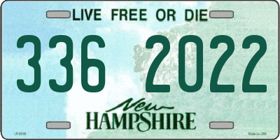 NH license plate 3362022