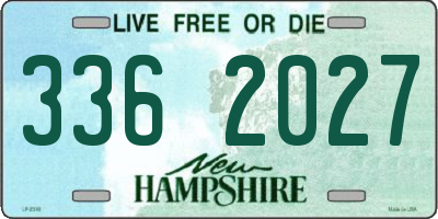 NH license plate 3362027