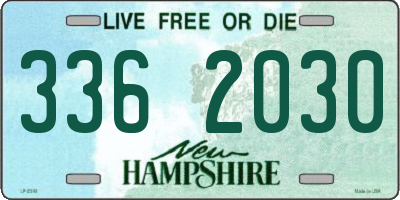 NH license plate 3362030