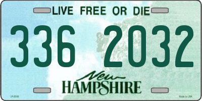 NH license plate 3362032