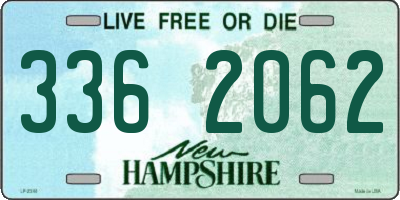 NH license plate 3362062