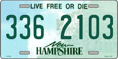 NH license plate 3362103