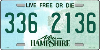 NH license plate 3362136