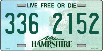 NH license plate 3362152