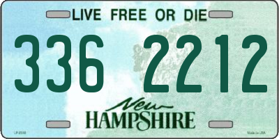 NH license plate 3362212