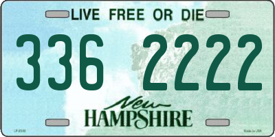 NH license plate 3362222