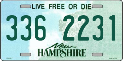 NH license plate 3362231