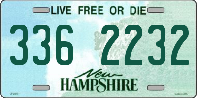NH license plate 3362232