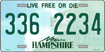 NH license plate 3362234