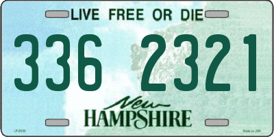 NH license plate 3362321