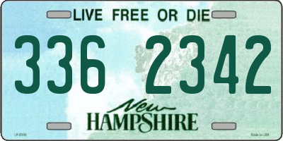 NH license plate 3362342