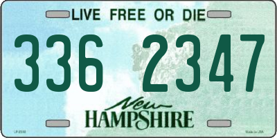 NH license plate 3362347