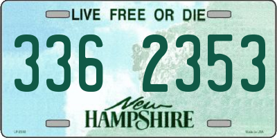 NH license plate 3362353