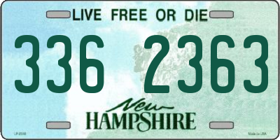 NH license plate 3362363