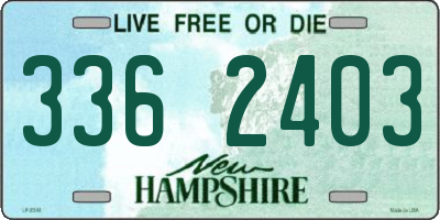 NH license plate 3362403