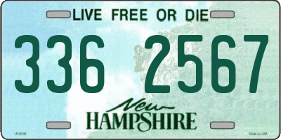 NH license plate 3362567