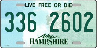NH license plate 3362602