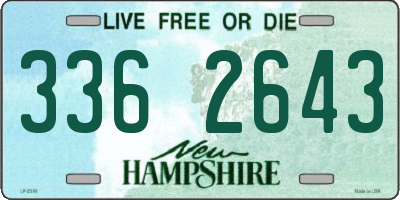 NH license plate 3362643