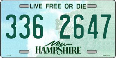 NH license plate 3362647