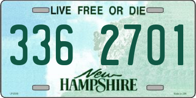 NH license plate 3362701