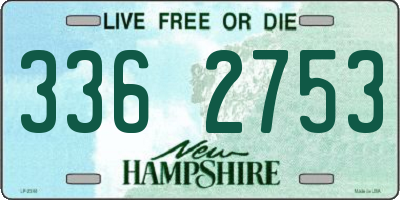 NH license plate 3362753