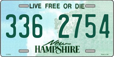 NH license plate 3362754