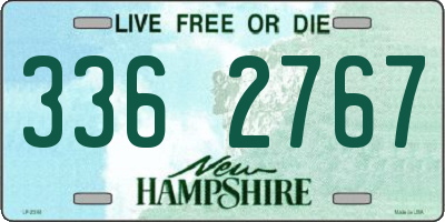 NH license plate 3362767