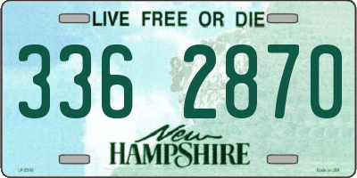 NH license plate 3362870